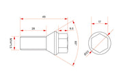iSWEEP Titanium Wheel Lug Bolts