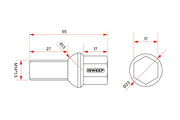 iSWEEP Titanium Wheel Lug Bolts