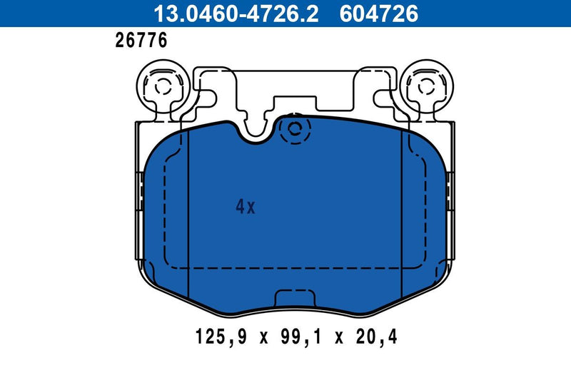 ATE Brake Pad Set - 604726