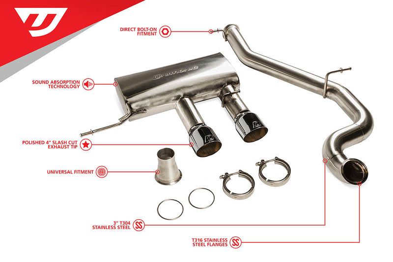 UNITRONIC CAT-BACK EXHAUST FOR VW MK6 GOLF R