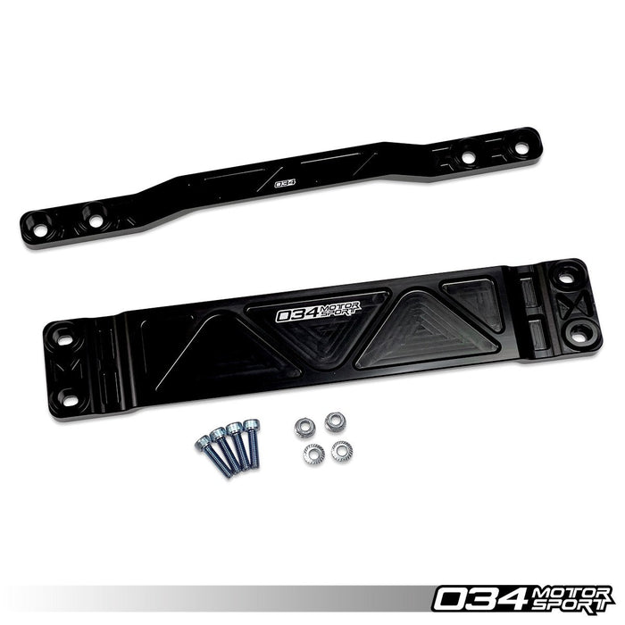 034MOTORSPORT X-CLEAR DRIVESHAFT TUNNEL BRACE, FWD VOLKSWAGEN & AUDI MQB AND MQB EVO