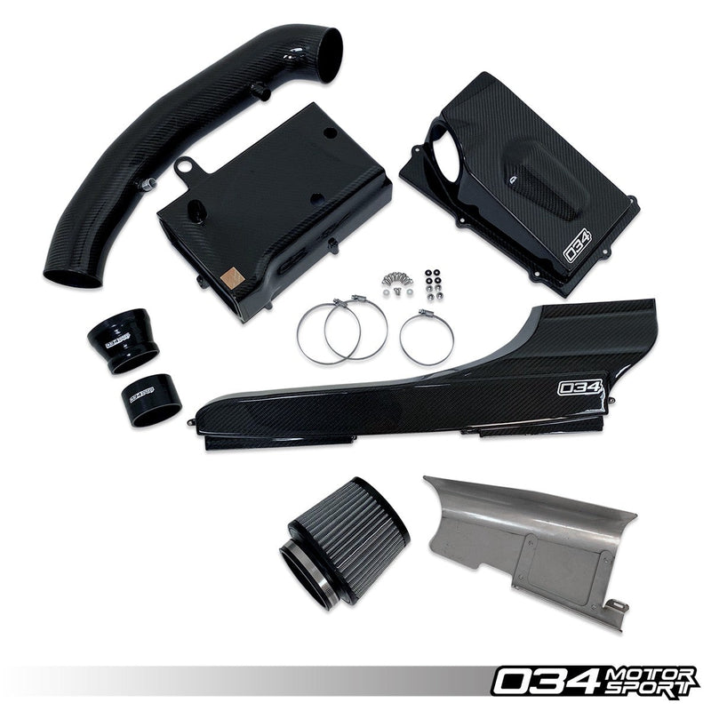 034MOTORSPORT X34 CARBON FIBER 4" CLOSED TOP INTAKE BUNDLE AUDI TT RS, RS3 2.5 TFSI EVO